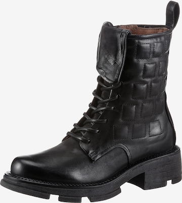 A.S.98 Lace-up bootie 'Lane' in Black: front