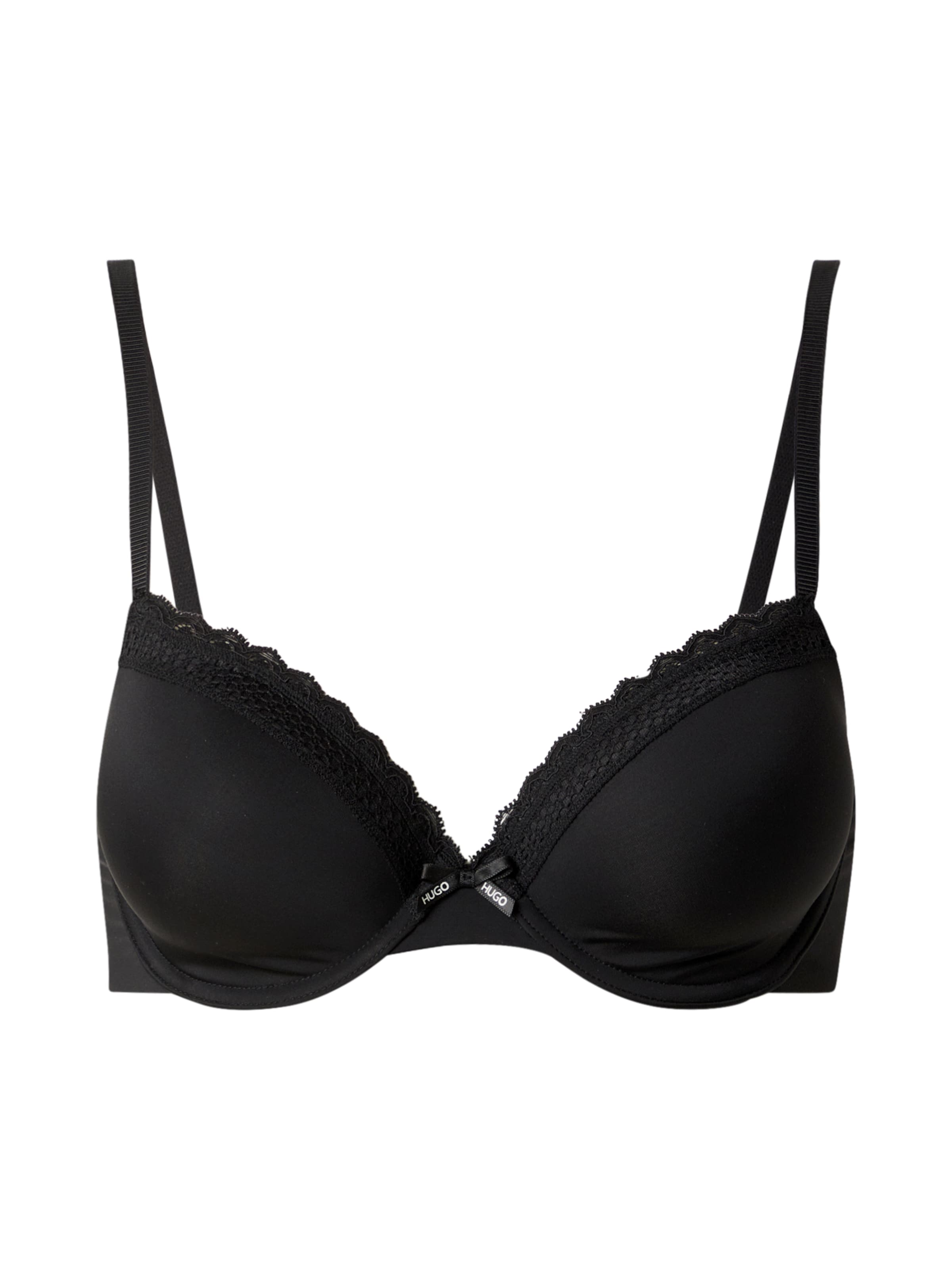 HUGO Бюстгальтер под футболку Бюстгальтер 'UNIQUE' в Черный: спереди