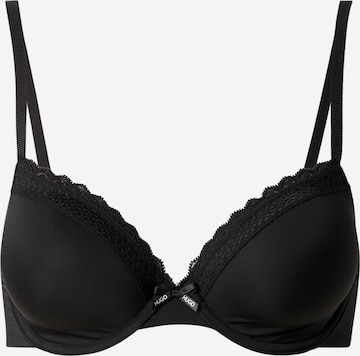 HUGOT-shirt Grudnjak 'UNIQUE' - crna boja: prednji dio