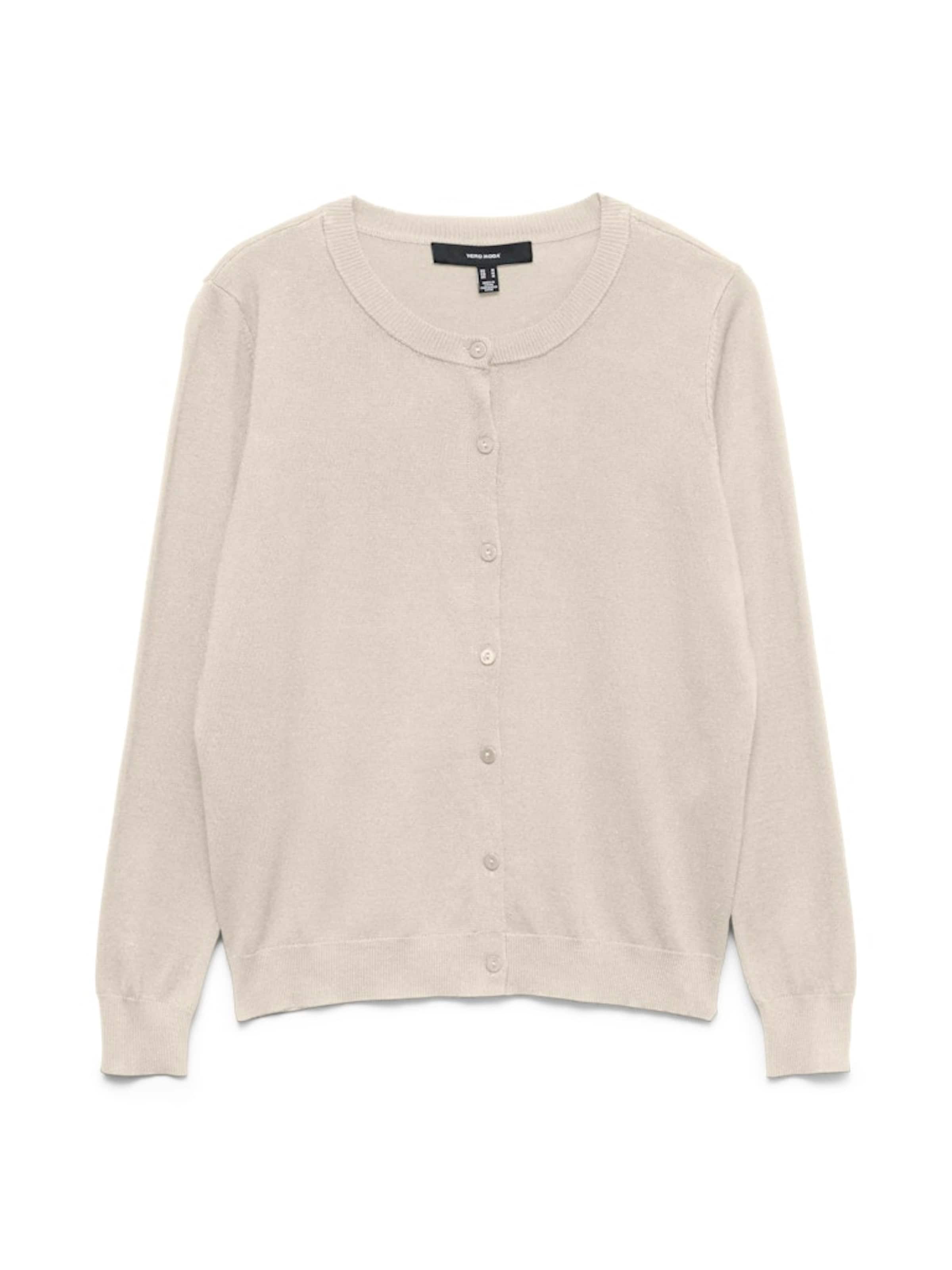 VERO MODA Knit Cardigan 'VMSilje' in Beige: front