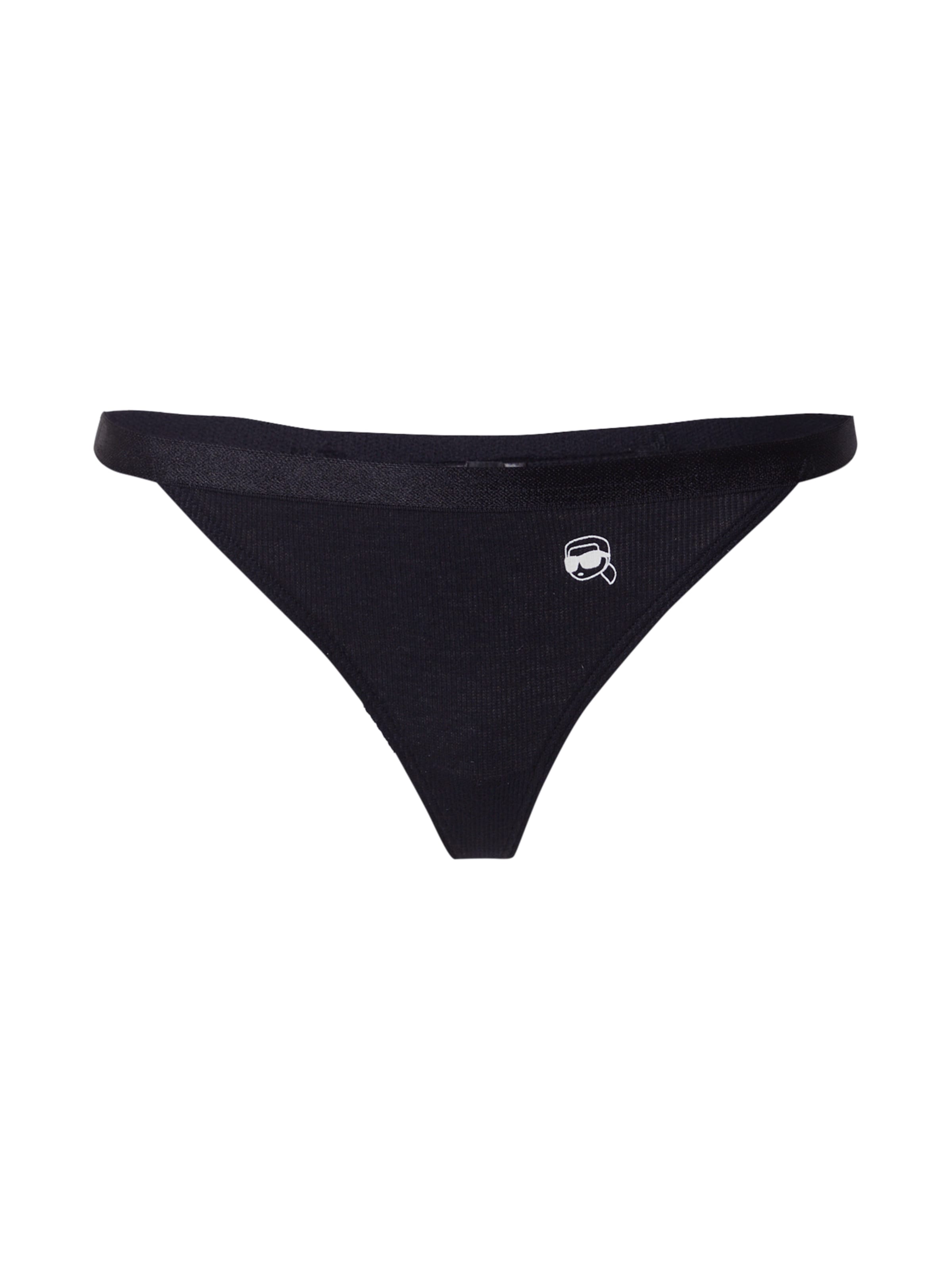 Tanga 'Ikon' de la Karl Lagerfeld pe negru: față