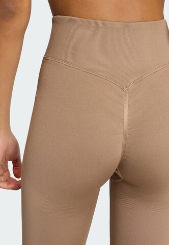 ADIDAS PERFORMANCE Skinny Workout Pants 'Essentials' in Brown