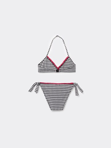 CALZEDONIA Triangel Bikini 'Cherry Vichy' in Schwarz