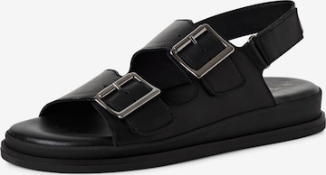 Sandales Tamaris en noir : devant