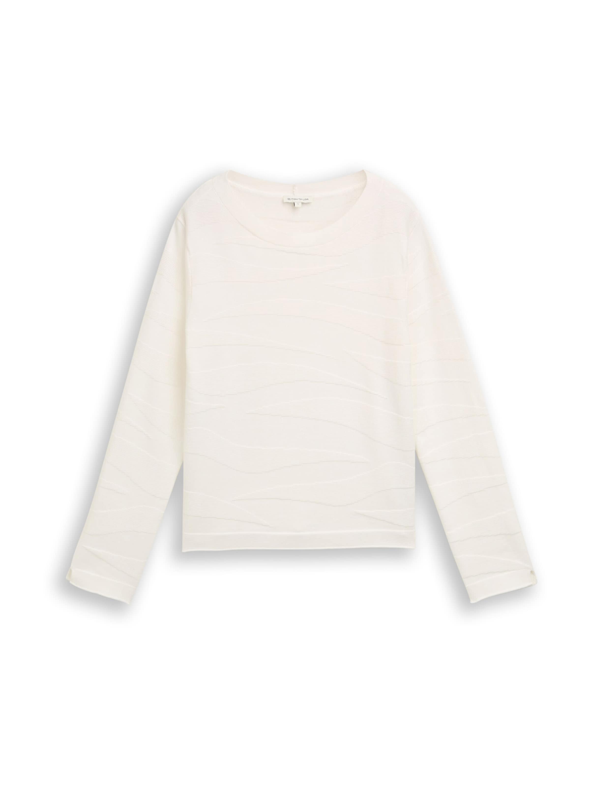 TOM TAILOR Sweater in White: front