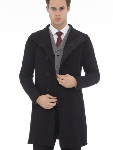 Ron Tomson Between-Seasons Coat in Black: front