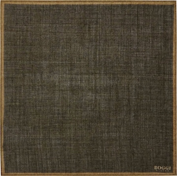 Fazzoletto da taschino di Boggi Milano in marrone: frontale