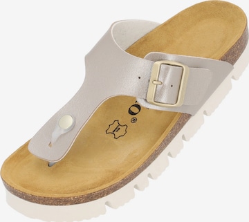 Palado Zehentrenner 'Palado Kos PL Metallic' in Beige: Vorderseite