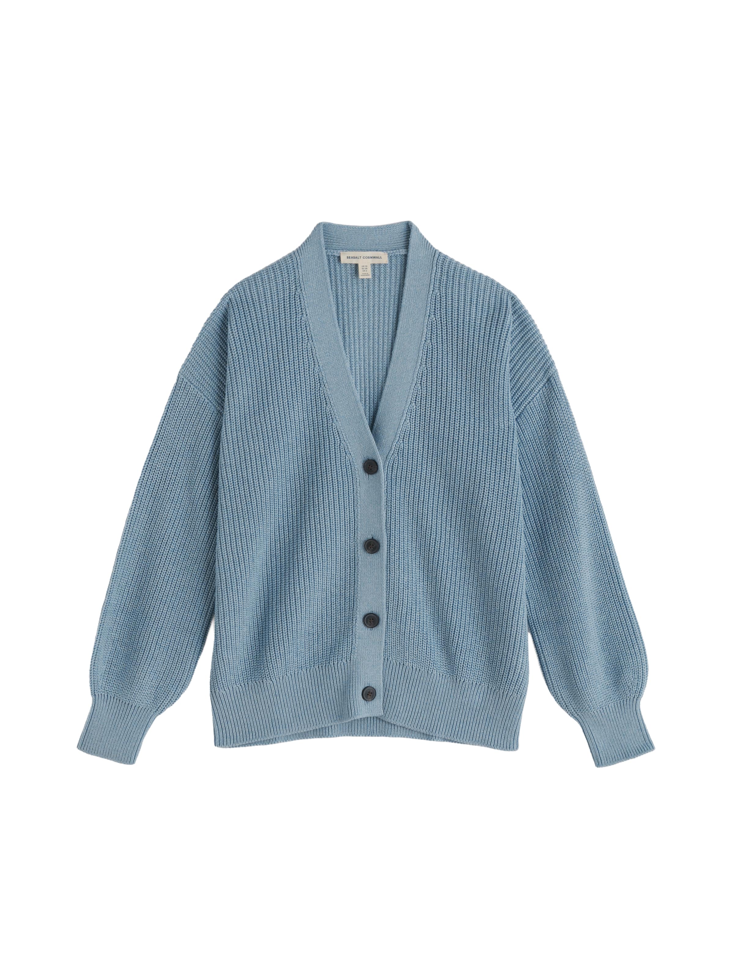 Seasalt Cornwall Strickjacke 'Winding Creek' in Blau: Vorderseite