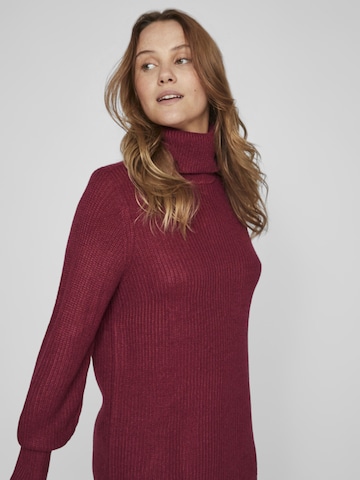 VILA Knitted dress 'Lou' in Red