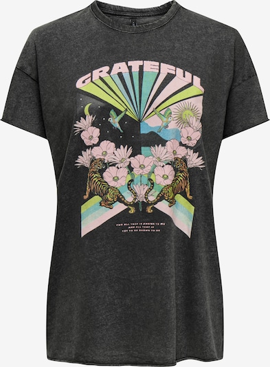 Tricou 'ONLLUCY' ONLY pe azur / verde kiwi / roz / negru, Vizualizare produs