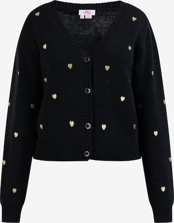 MYMO Strickjacke 'Nolie' in Schwarz: Vorderseite