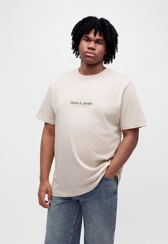 Jack & Jones Plus Majica 'JJVESTERBRO' | bež barva