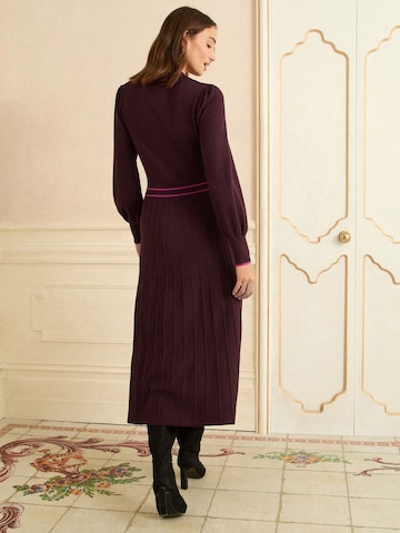 Robes en maille love & roses en rouge