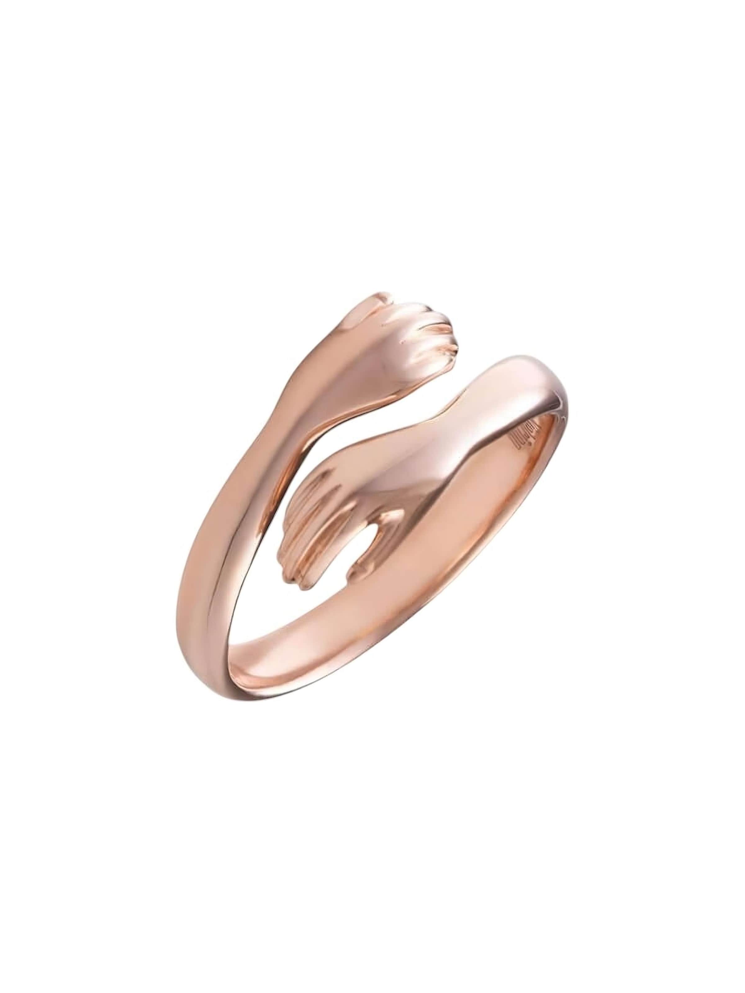 Vielring Ring 'Offener Umarmungsring Liebe' in Gold: front