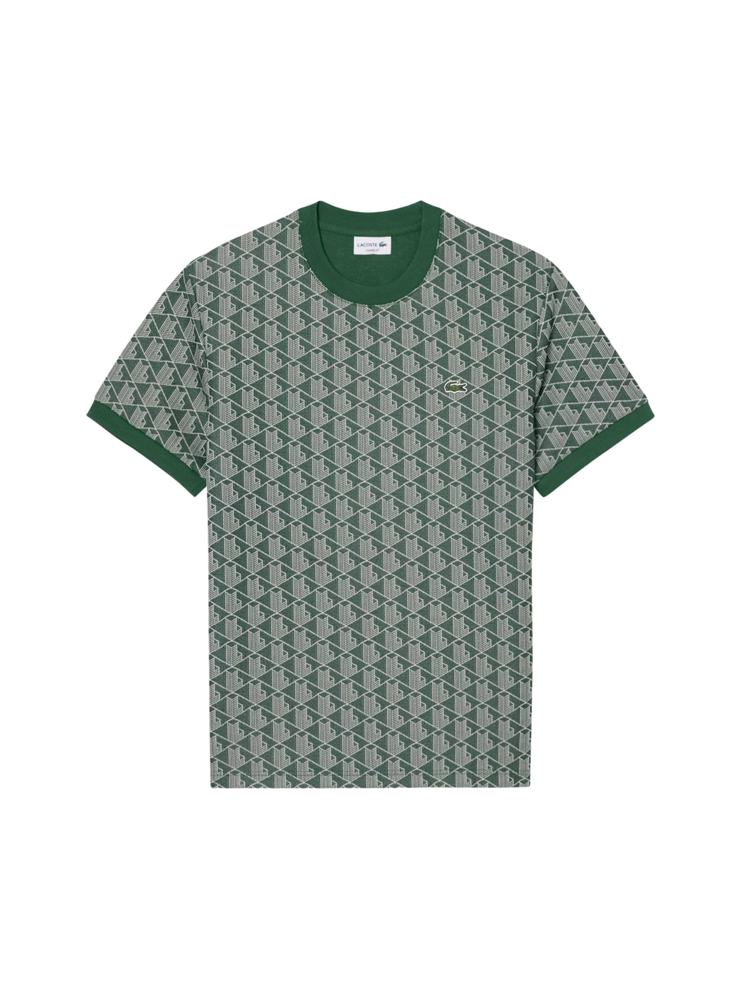 T-Shirt LACOSTE en vert : devant