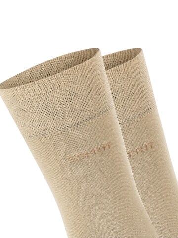 ESPRIT Socks 'Basic Easy 2-Pack' in Beige