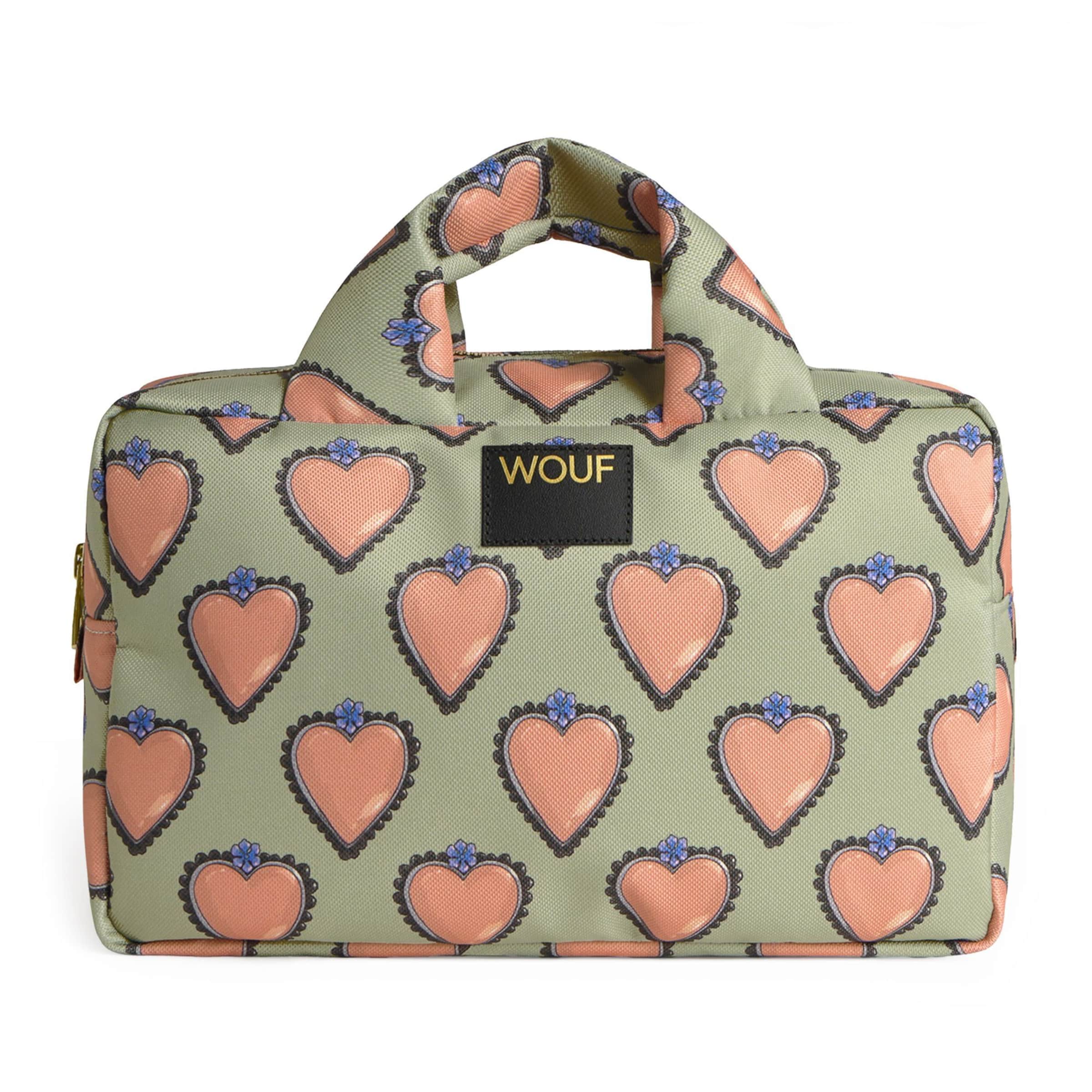 Wouf Kulturtasche 'Daily' in Grün: Vorderseite