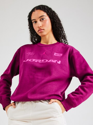 Bluză de molton 'BRKLN' de la Jordan pe roșu: față