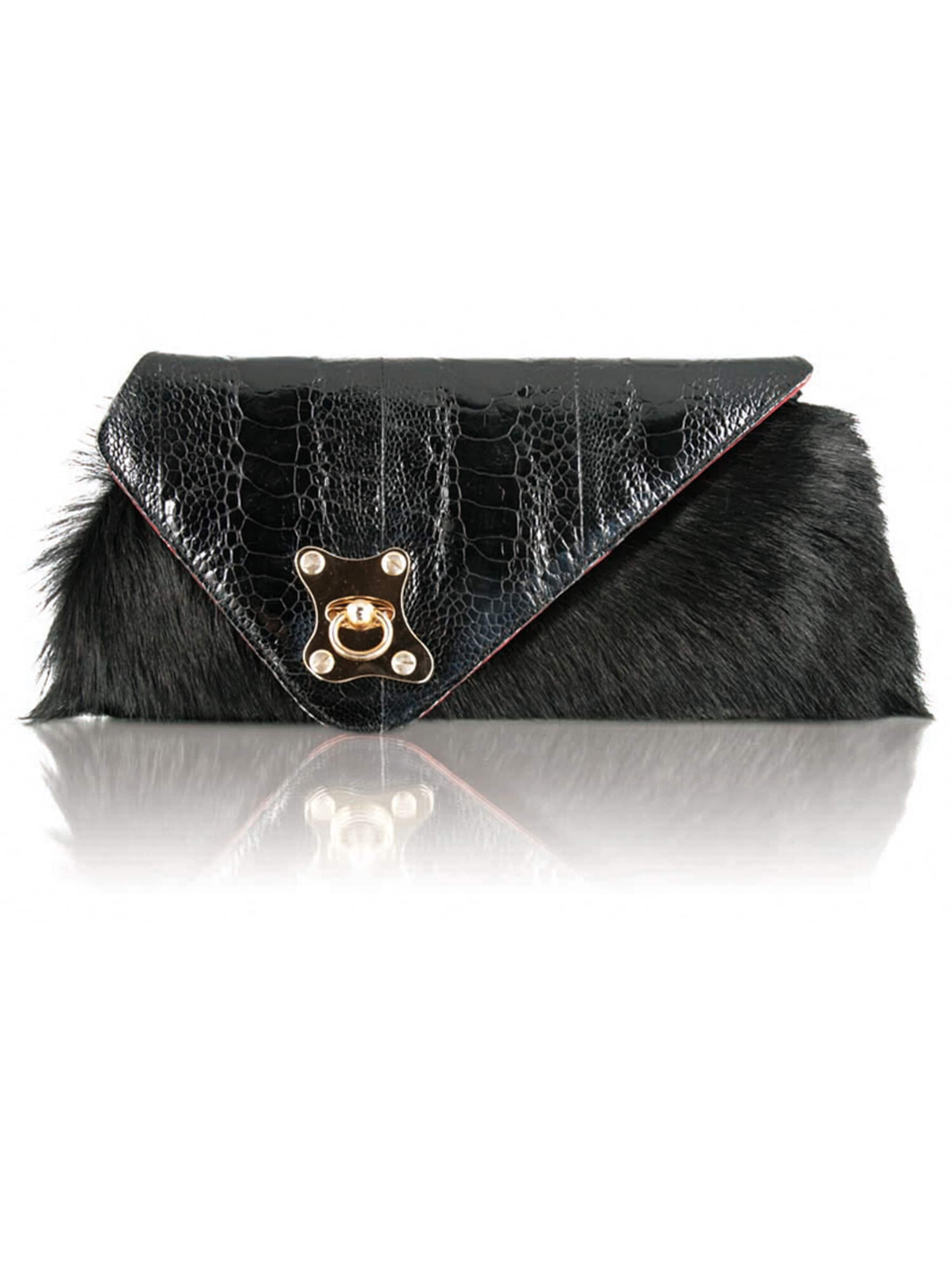Gretchen Clutch in Schwarz: Vorderseite
