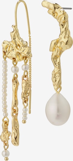 Pilgrim Ohrringe 'Moon' in gold / perlweiß, Produktansicht