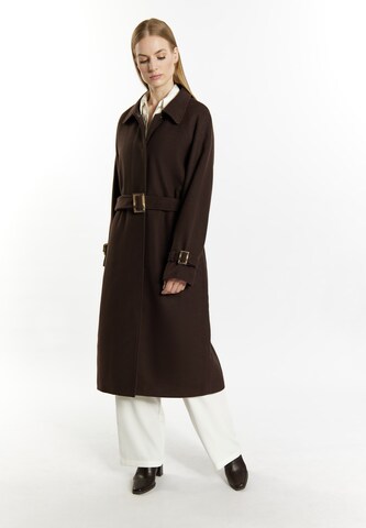 DreiMaster Klassik Between-Seasons Coat in Brown: front