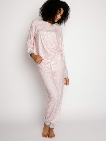 Pantalon de pyjama 'Live Life ' PJ Salvage en rose
