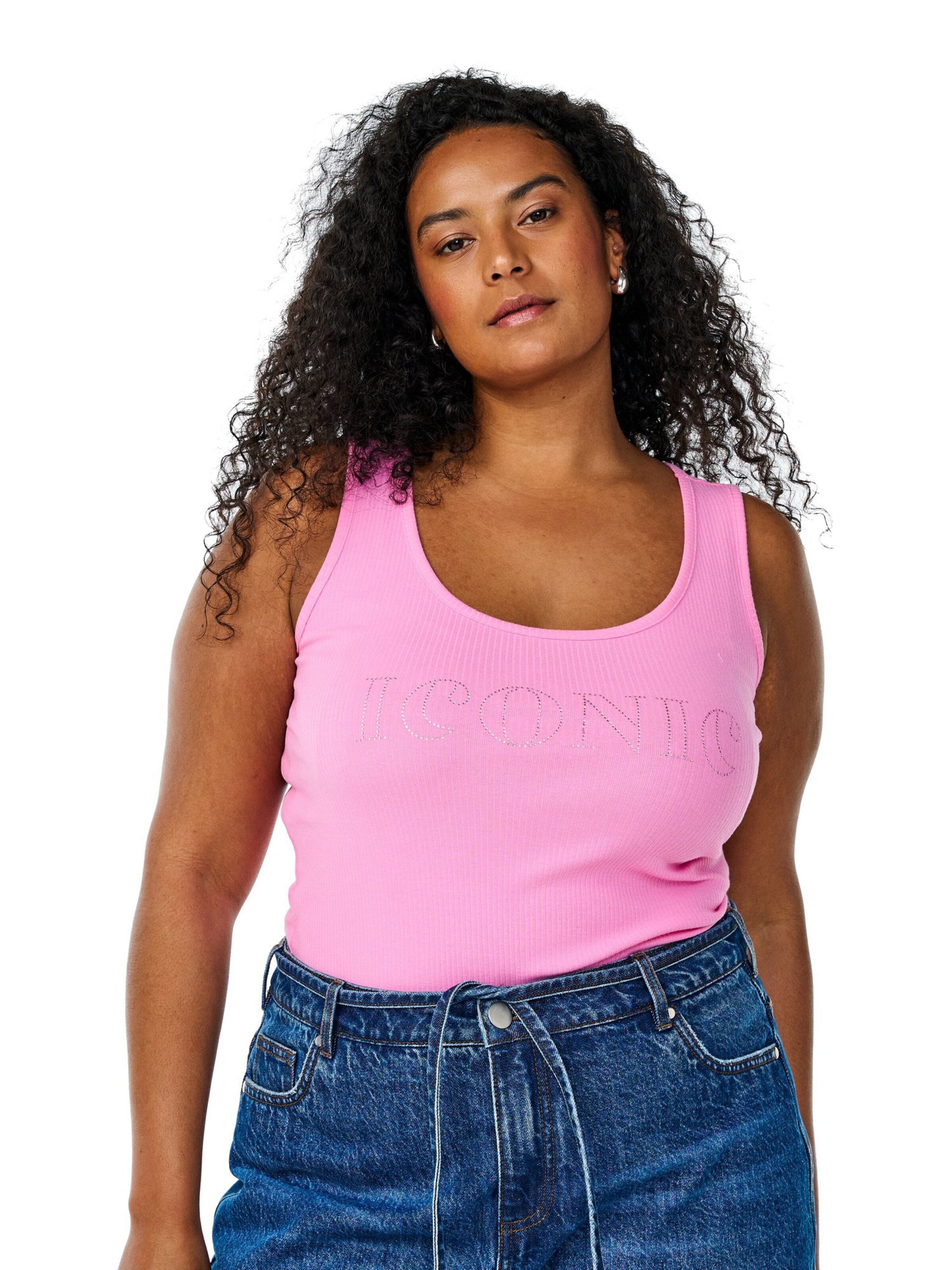 Zizzi Top 'Evinna' – pink: přední strana