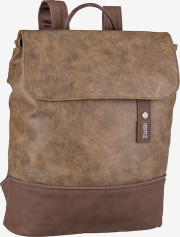 ZWEI Backpack 'Jana' in Brown: front