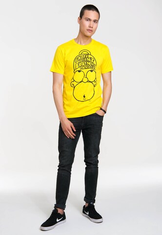 LOGOSHIRT T-Shirt "Homer Simpson" in Gelb