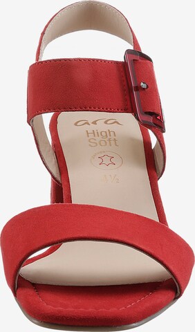 ARA Strap Sandals in Red