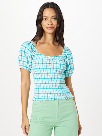 Nasty Gal - Blusa em azul: frente