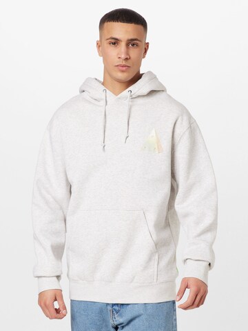 HUF - Sweatshirt 'DISCOVER NATURE' em cinzento: frente