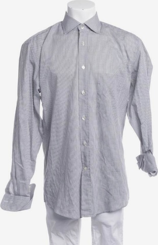 Van Laack Button Up Shirt in M in Blue: front