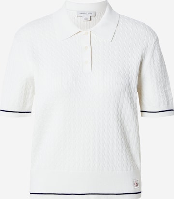 Calvin Klein Jeans Pullover in Weiß: Vorderseite