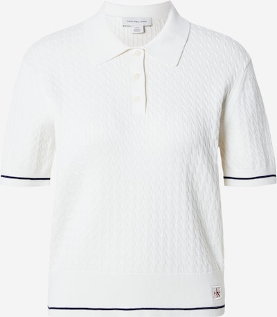 Calvin Klein Jeans Pulover u mornarsko plava / bijela, Pregled proizvoda