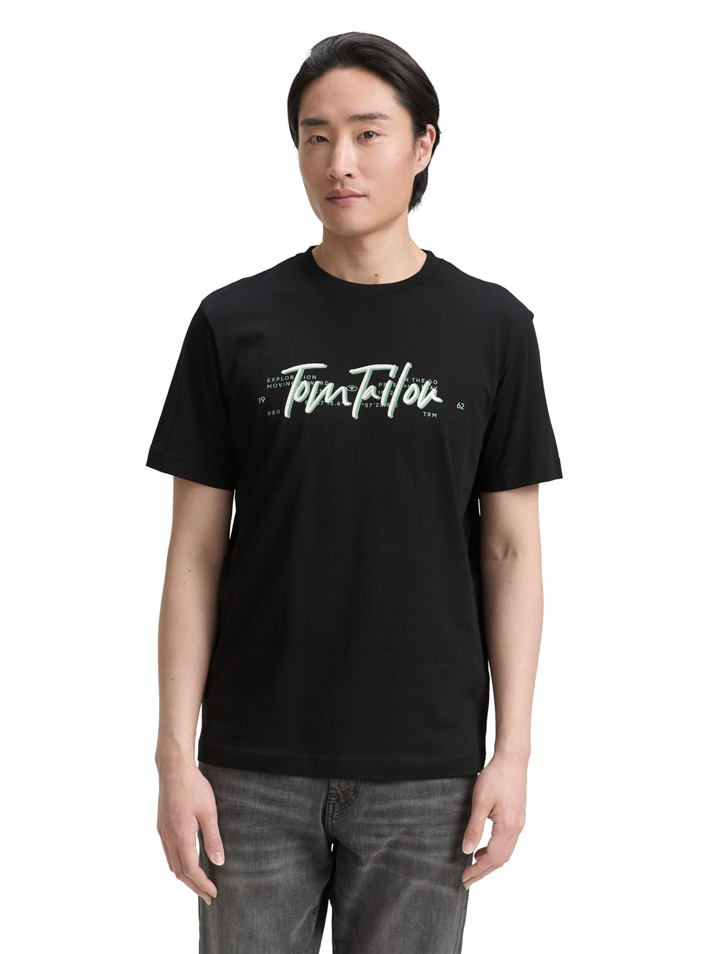 TOM TAILOR T-Shirt in Schwarz: Vorderseite