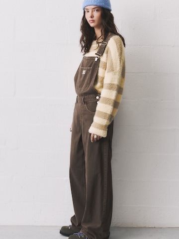 Baggy Salopette en jean Pull&Bear en marron