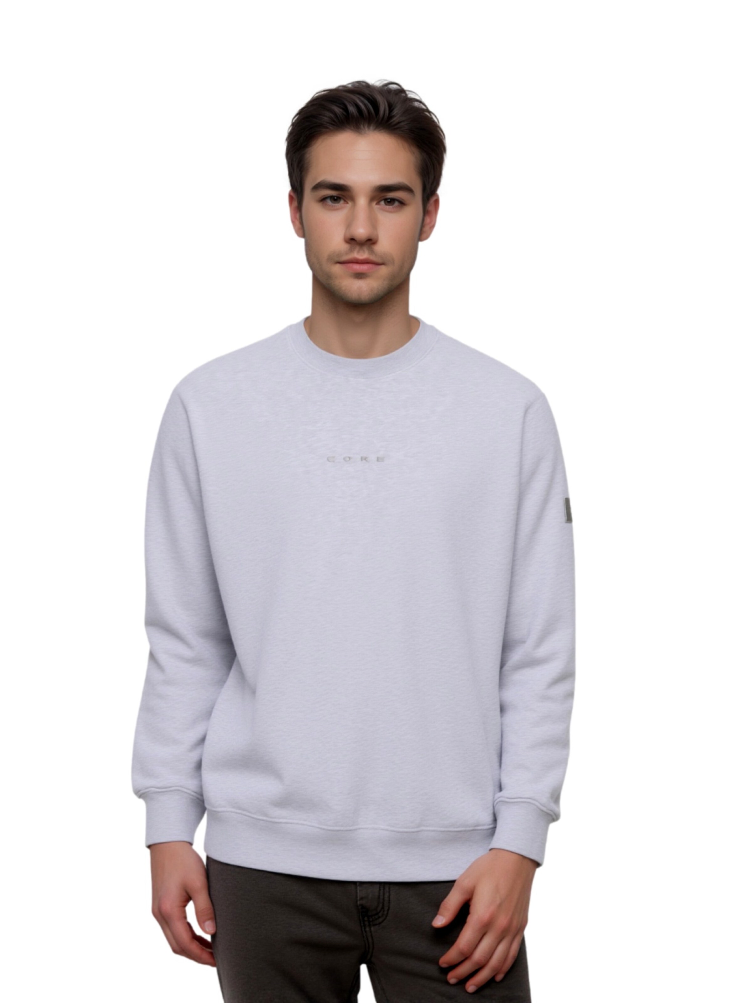 JACK & JONESSweater majica 'Point' - bijela boja: prednji dio