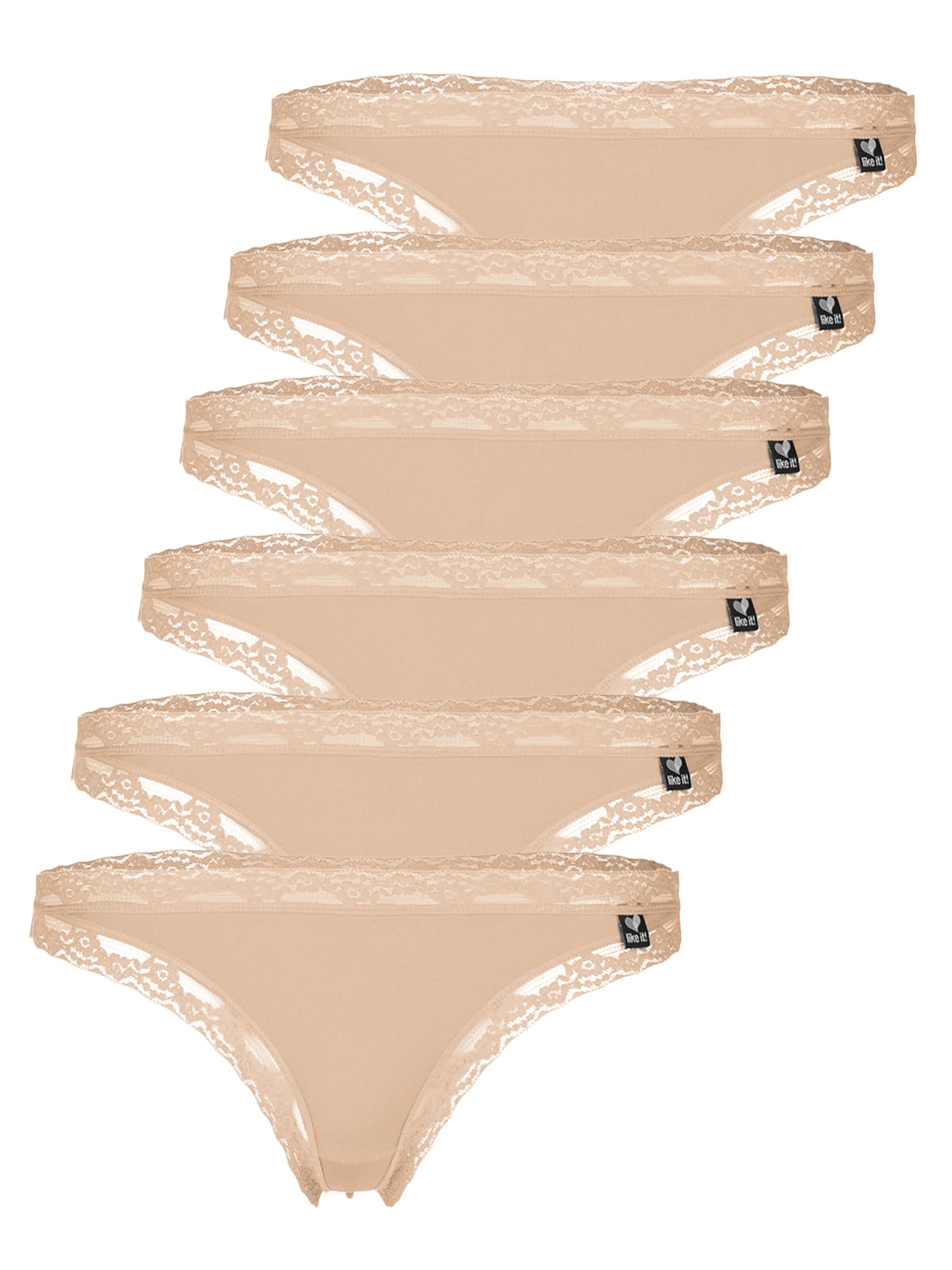 like it! Thong 'Olivia' in Beige: front