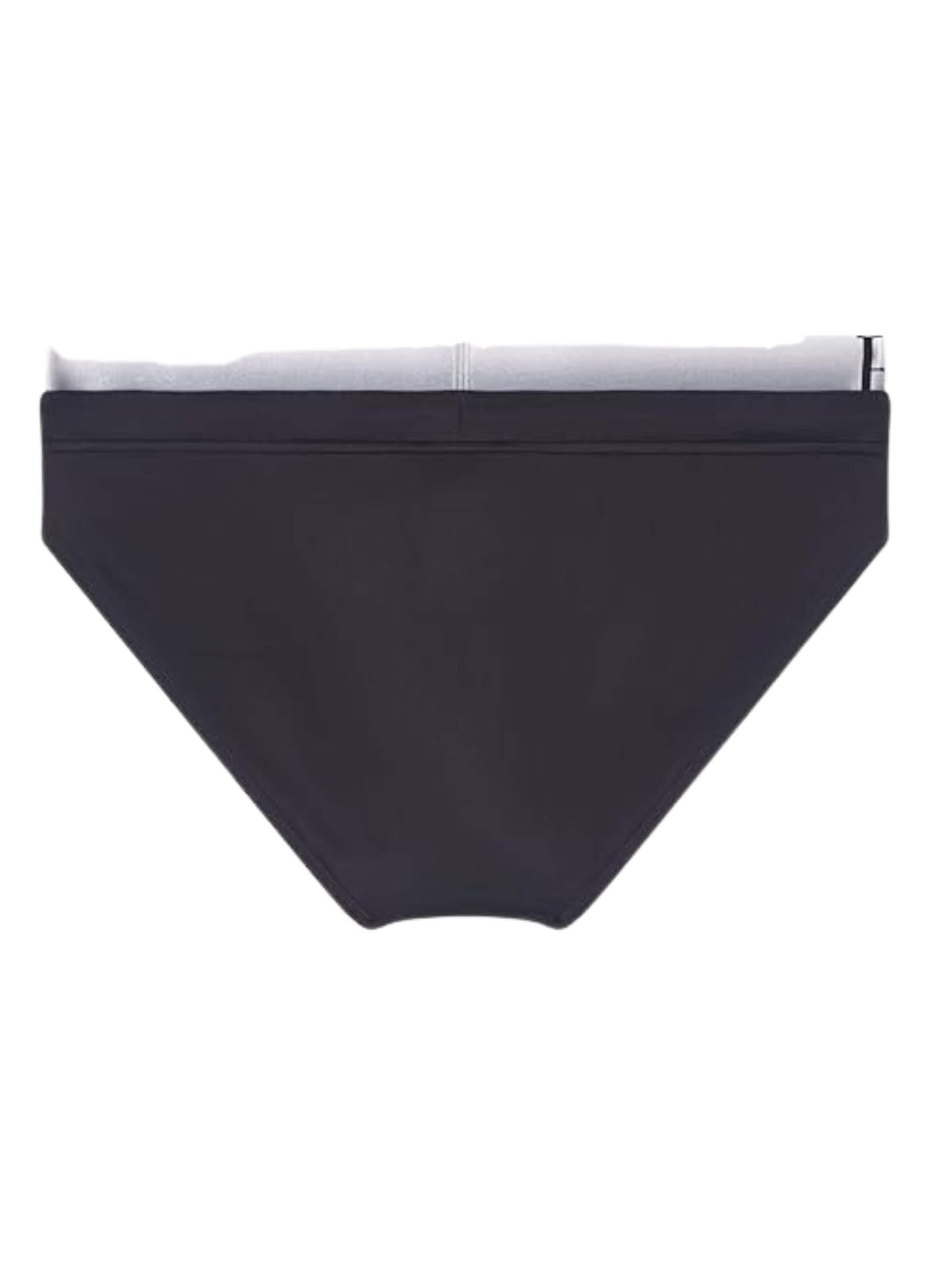 Maillot de bain 'Black swimming trunks with drawstring and jacquard logo' Emporio Armani en noir