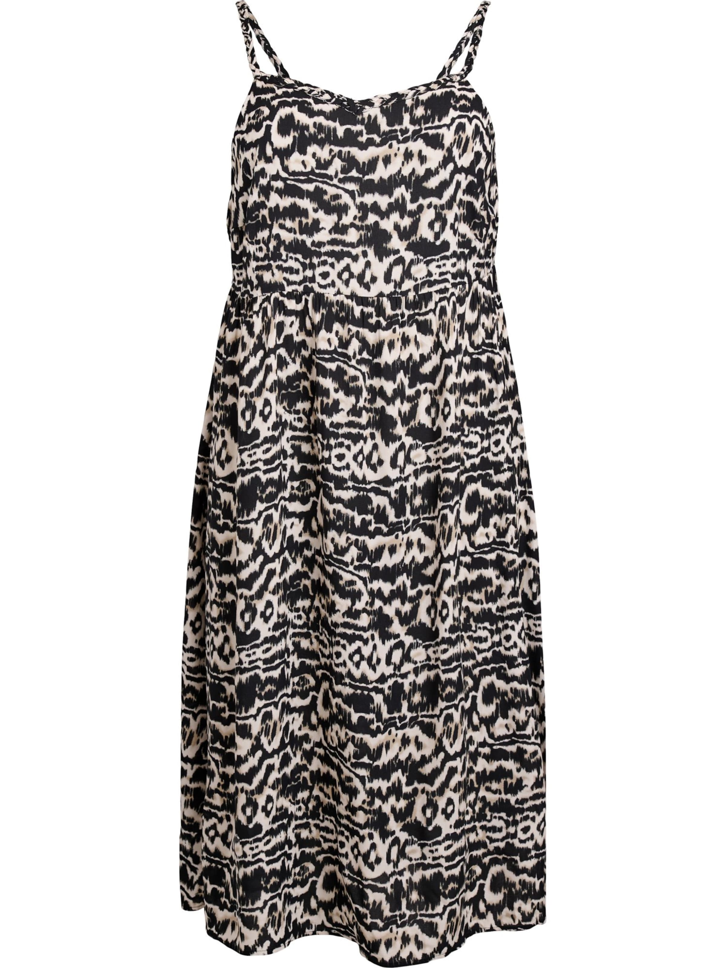 Zizzi Haljina 'CASA' u ecru/prljavo bijela / crna, Pregled proizvoda