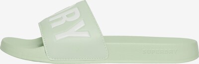 Superdry Claquettes / Tongs en vert pastel / blanc, Vue avec produit