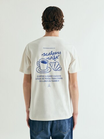 T-Shirt 'Cafe' Scalpers en beige