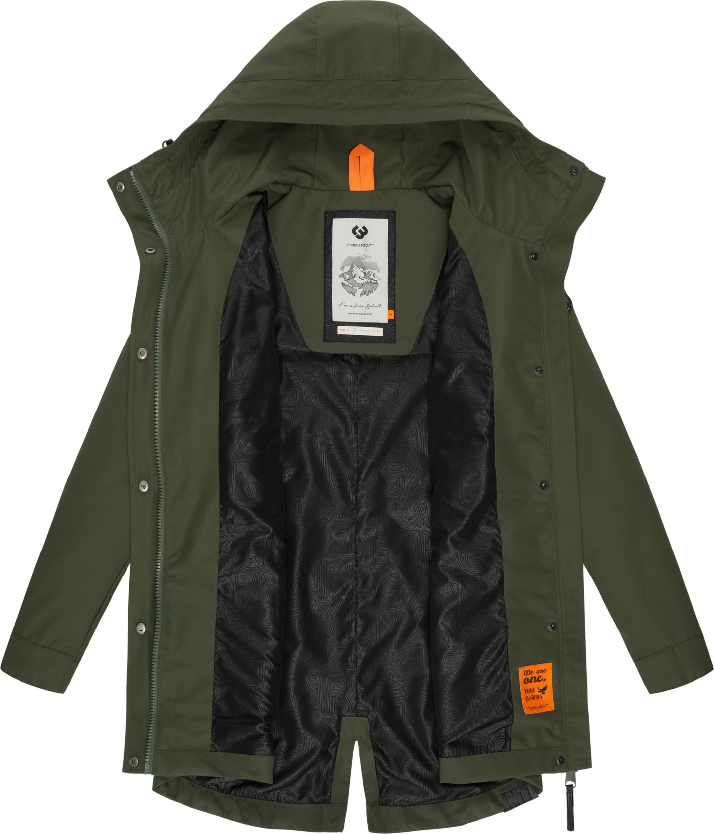 RagwearTehnički kaput 'Begonia' - zelena boja