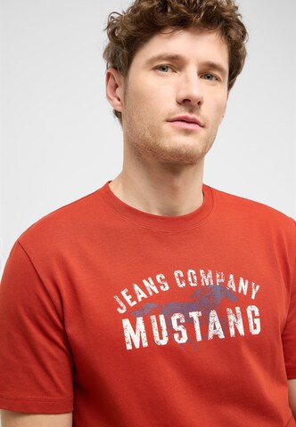 MUSTANG T-Shirt 'Austin' in Rot