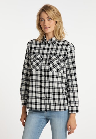 usha BLUE LABEL Blouse in Zwart: voorkant