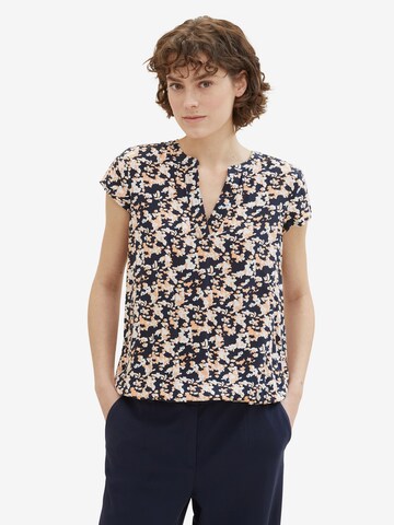 TOM TAILOR Blouse in Zwart: voorkant