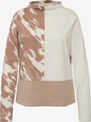 T-shirt Ulla Popken en beige : devant