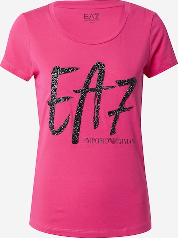 T-shirt EA7 Emporio Armani en rose : devant